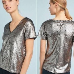 Anthropologie | Vanessa Virgina Sequin Top